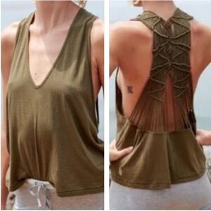 Free People Movement Wilder Macrame Tank NWOT